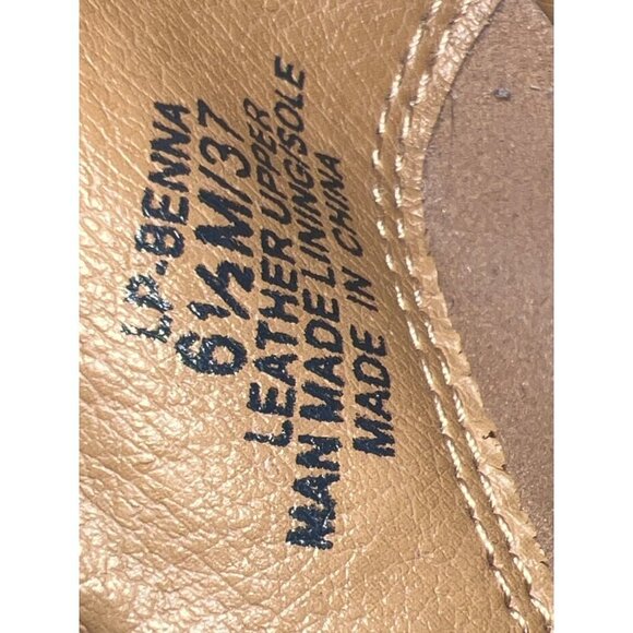 Lucky Brand Leather Benna Tan Ankle Boot Bootie Slip On Size 6.5 Women's - Picture 10 of 10